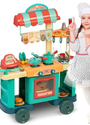 Детская игрушечная пластиковая кухня – кафе на колесах ricokids польша