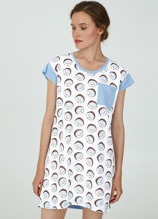Оригинальная ночная рубашка, домашнее платье "coconut" от ellen.1 фото