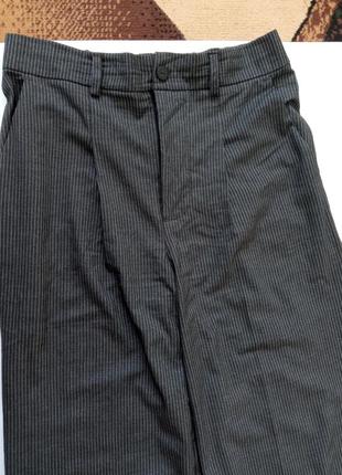 Классные брюки в полоску, прямые брюки, палаццо4 фото
