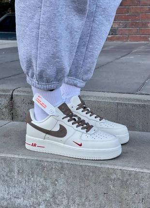 Женские кроссовки nike air force 1 low premium 'creamwhite brown' 808788-996#найк