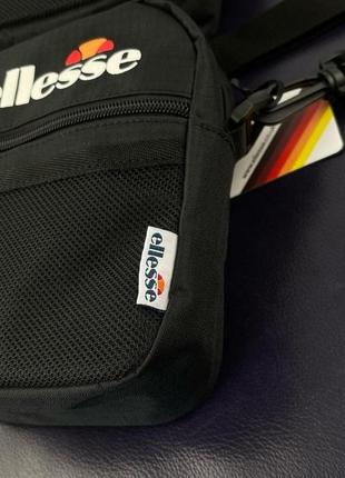 Мессенджер ellesse new черный, борсетка элис черная, стильная сумка через плечо унисекс мужская/женская, бананка купить5 фото