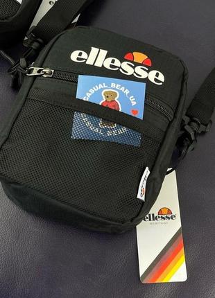 Мессенджер ellesse new черный, борсетка элис черная, стильная сумка через плечо унисекс мужская/женская, бананка купить2 фото