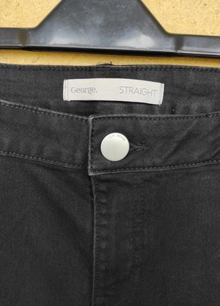 Прямые зауженные стрейтчевые джинсы высокая посадка george7 фото