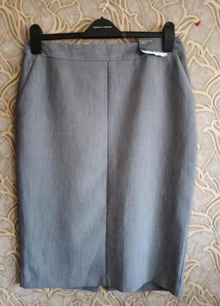 (119) красивая стильная серая юбка карандаш papaya smart /размер  122 фото