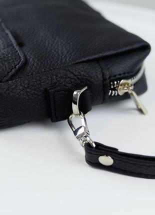 Шкіряна барсетка, клатч-гаманець із натуральної зернистої шкіри10 фото