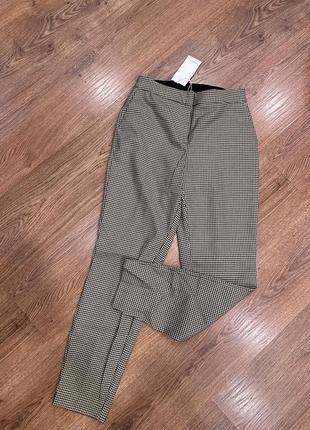 Брюки чинос в клетку р 34
