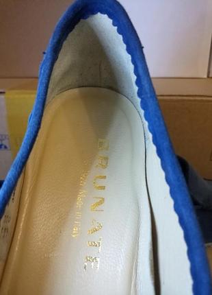 Лёгкие женские мокасины на танкетке brunate (замша/шкіра, італія) #11736 фото