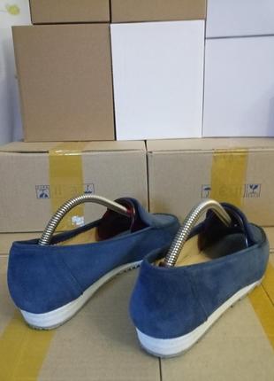 Лёгкие женские мокасины на танкетке brunate (замша/шкіра, італія) #11733 фото