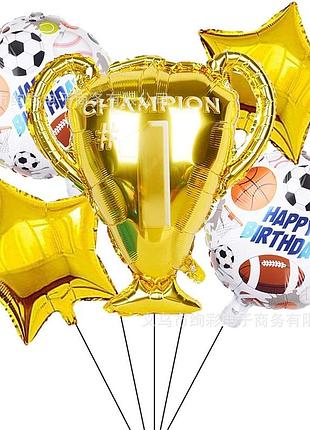 Набір повітряних кульок happy birthday чемпіоне