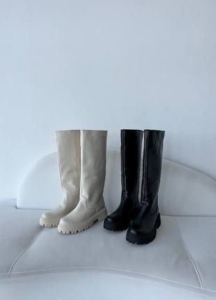 Високі чоботи труби осінь або зима, у двох кольорах, жіночі