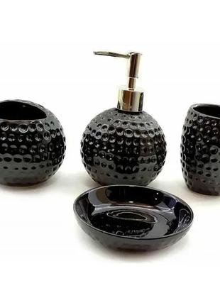 Набір для ванної гольф керамічний (23х21х11 см) чорний
