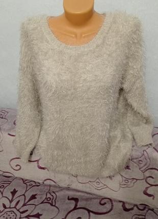 Теплый женский свитер большого размера2 фото