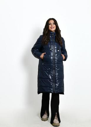 Жіноча зимова куртка пальто великих розмірів usef (50,52,54,56,58,60)2 фото