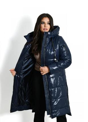 Жіноча зимова куртка пальто великих розмірів usef (50,52,54,56,58,60)4 фото