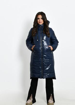 Жіноча зимова куртка пальто великих розмірів usef (50,52,54,56,58,60)5 фото