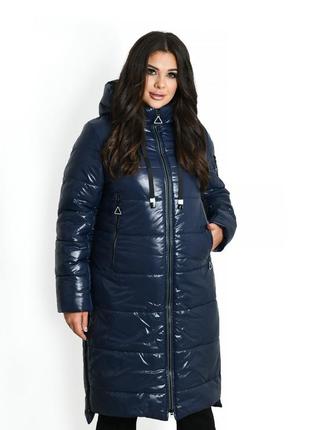 Жіноча зимова куртка пальто великих розмірів usef (50,52,54,56,58,60)1 фото