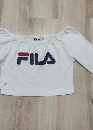 Легкая укороченная кофта fila, кофточка-кроп fila, размер m-l