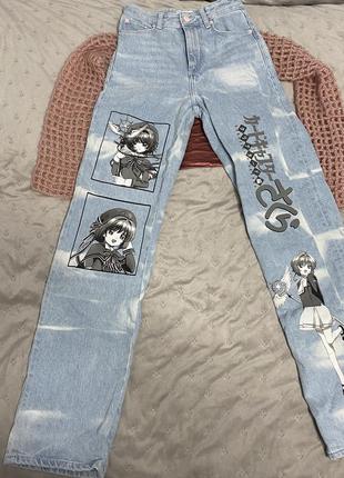 Джинси аніме anime sakura x bershka