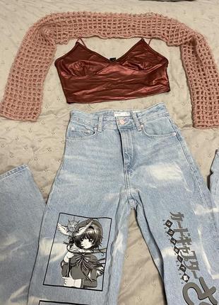 Джинсы аниме anime sakura x bershka2 фото