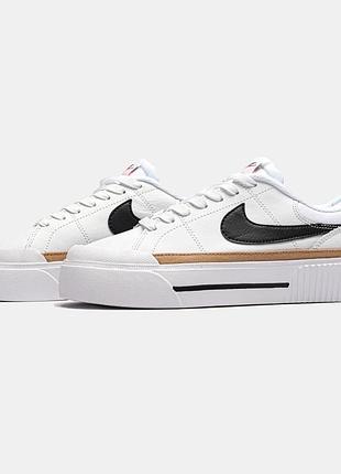 Кроссовки nike court legacy lift white black