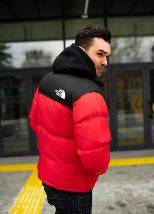 Распродажа! пуховик the north face 700 men's 1996 retro nuptse jacket (красно-черный)3 фото