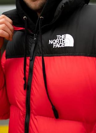 Распродажа! пуховик the north face 700 men's 1996 retro nuptse jacket (красно-черный)4 фото