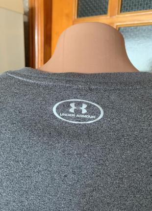 Сіра футболка under armour heat gear4 фото