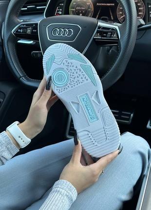 Женские кроссовки adidas originals niteball ll turquoise white6 фото