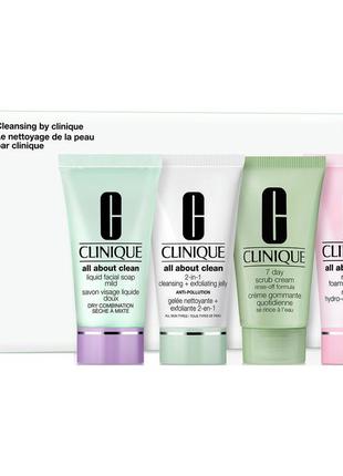 Очищающий набор для ухода за кожей clinique cleansing skincare set