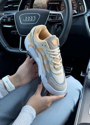 Жіночі кросівки adidas originals niteball ll beige sand white2 фото