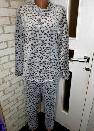 Теплая мягкая пижама на меху 50-52p xl