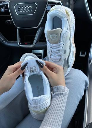 Женские кроссовки adidas originals niteball ll white grey olive7 фото