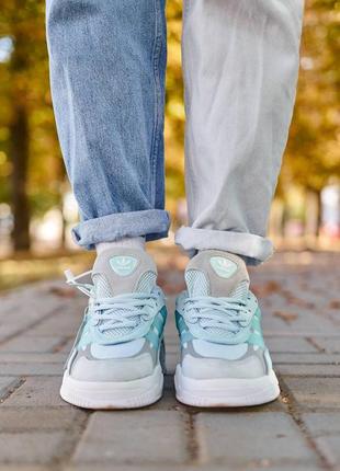 👟 кроссовки adidas niteball 2 light blue / наложка bs👟2 фото