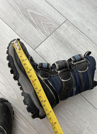 Прорезиненные ботинки geox 29р ботинки на липучках с резиной зимние ботинки на флисе детские демисезонные сапоги4 фото