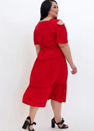 Платье тм all posa люсьена красный 50 (100690)3 фото