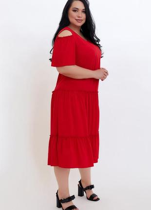 Платье тм all posa люсьена красный 50 (100690)2 фото