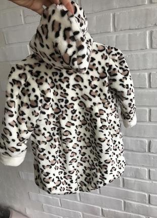 Пальто халатик кардиган девочке в леопардовый принт2 фото