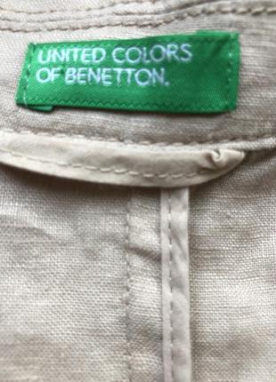 100% лляний піджак вільного крою від benetton5 фото