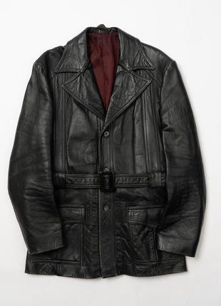 Vintage glenhusky of scotland leather coat jacket мужская кожаная куртка