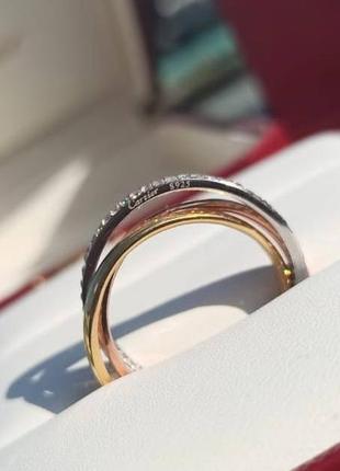 Брендовое кольцо в стиле cartier trinity ♥️2 фото