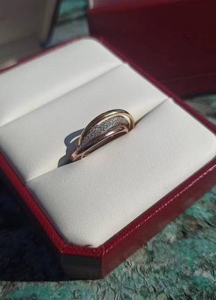 Брендовое кольцо в стиле cartier trinity ♥️4 фото
