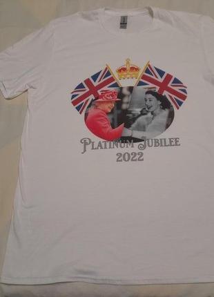 Стильна футболка бавовна platinum jubilee 2022 єлизавета 2 - l унісекс