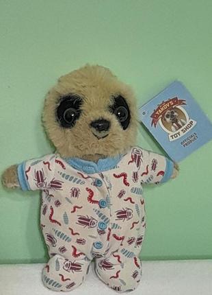Іграшка м'яка сурікат малюк yakovs toy shop в піжамі