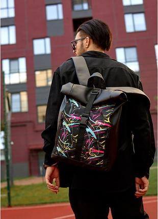 Мужской рюкзак ролл sambag rolltop lzt принт «abstract»
