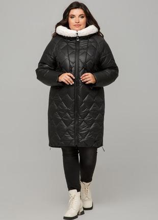 Жіноча зимова куртка великих розмірів toskana1 фото