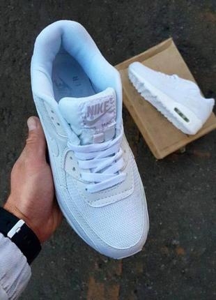 Nike air max 90 white2 фото