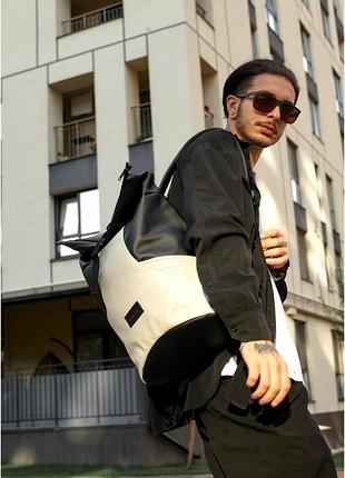 Мужской рюкзак ролл sambag rolltop x черно-серый