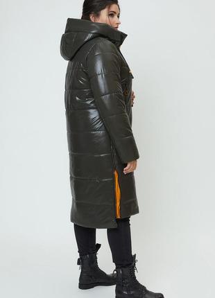 Жіноча зимова куртка пальто великих розмірів usefa (50,52,54,56,58,60)2 фото