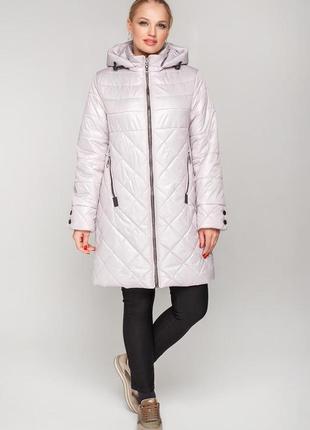 Женская удлиненная демисезонная куртка больших размеров donna (50,52,54,56,58)3 фото
