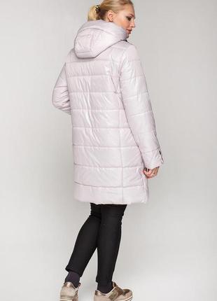 Женская удлиненная демисезонная куртка больших размеров donna (50,52,54,56,58)2 фото